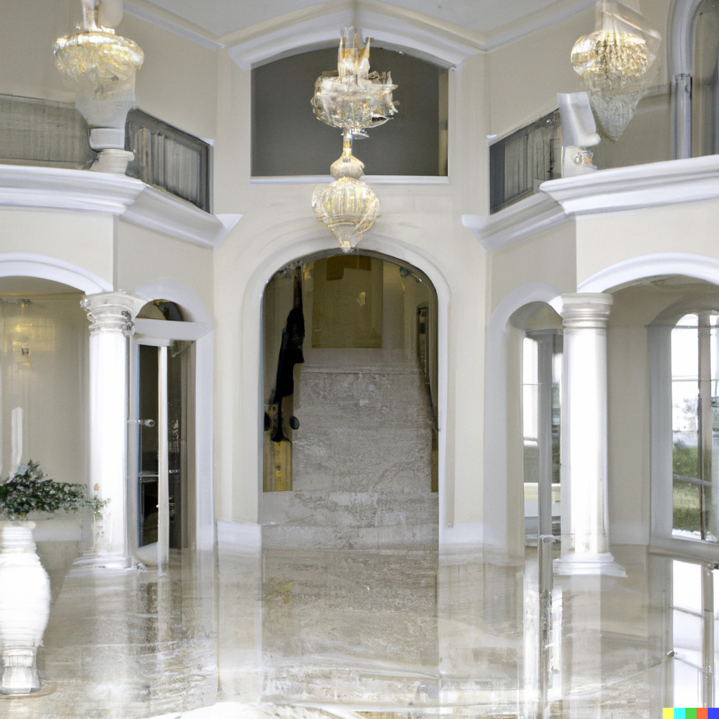 DALL·E 2023-02-16 14.27.42 - a photo of a mansion interior with marble floors